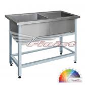 Ванна моечная двухсекционная - сварная мойка ВМБ-2
