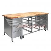 Стол кондитерский с ящиками и тележкой для противней