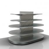 Торцевой полукруглый стеллаж