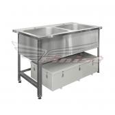 Ванна со встроенным жироуловителем двухсекционная (цельнотянутая)