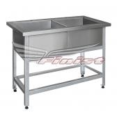 Ванна моечная двухсекционная - сварная мойка ВМЛ-2