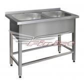 Ванна моечная двухсекционная - цельнотянутая мойка ВМПц-2