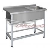 Ванна моечная односекционная со столом - цельнотянутая ВМЛсц-1