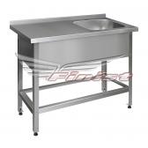 Ванна моечная односекционная со столом - цельнотянутая ВМНсц-1