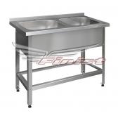 Ванна моечная двухсекционная - цельнотянутая мойка ВМНц-2