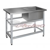 Ванна моечная односекционная со столом - сварная мойка ВМЛс-1