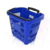 Пластиковая корзина-тележка на 2-х колесах PBT34