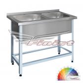 Ванна моечная двухсекционная - цельнотянутая мойка ВМБц-2