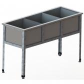 Ванна моечная, сварная мойка, серия 