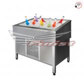 Витрина для выкладки соков и фруктов на льду