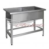 Ванна моечная двухсекционная - сварная мойка ВМН-2