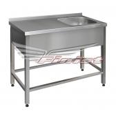 Ванна моечная односекционная со столом - цельнотянутая ВМПсц-1