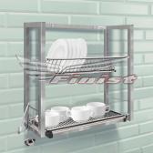 Полка двухъярусная для сушки посуды с нержавеющими кассетами